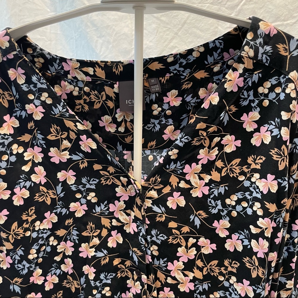ICHI floral blouse size medium